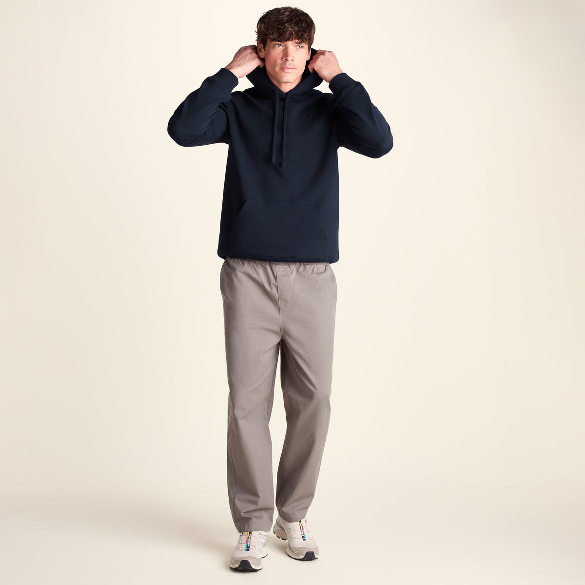 Carlton Mens Oversized Heavyweight 100% Cotton Hoody - Deepest Blue - Image 2