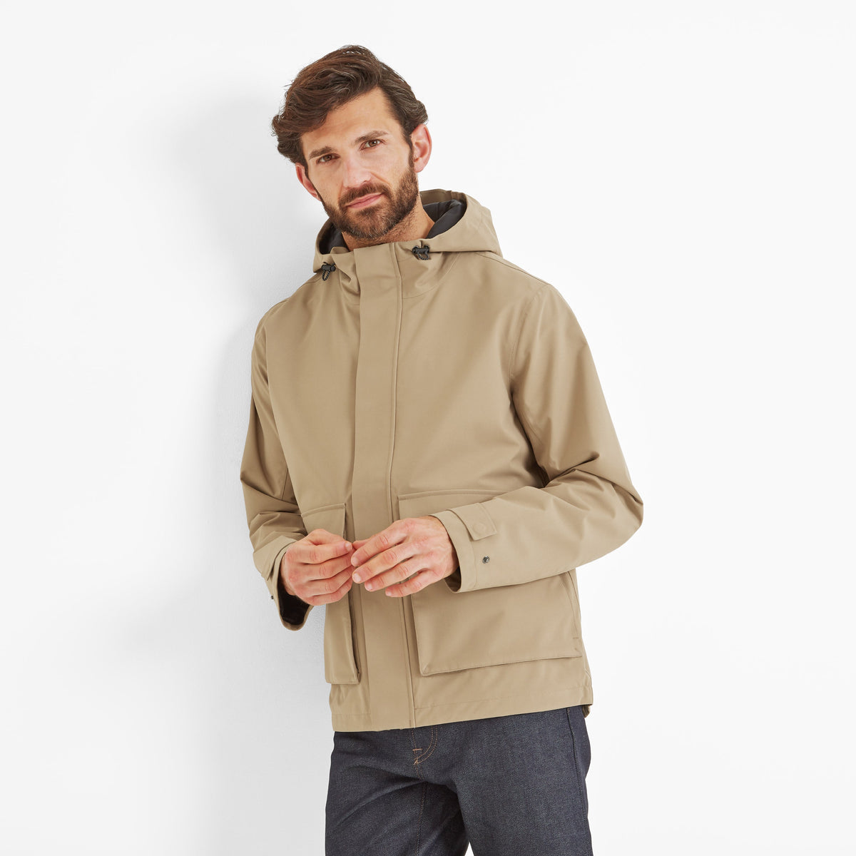 Cason Mens Waterproof Jacket - Walnut - Image 5