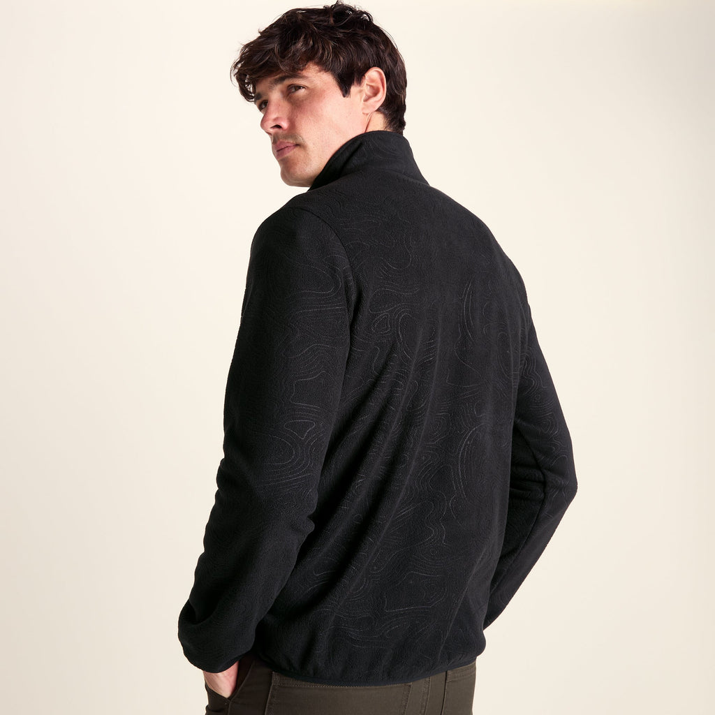 Charlton Mens Printed Midweight Microfleece Half Zip - Terrain Print - Image 3