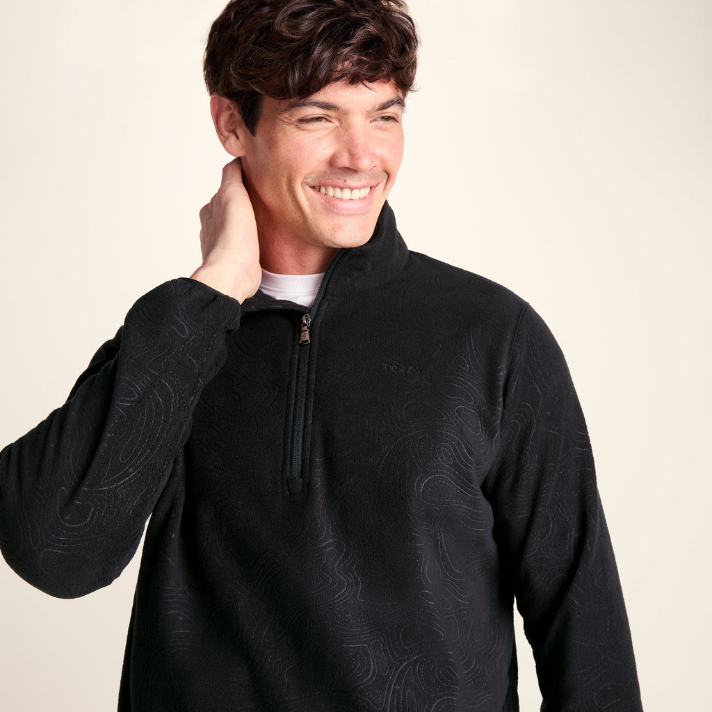 Charlton Mens Printed Midweight Microfleece Half Zip - Terrain Print - Image 5