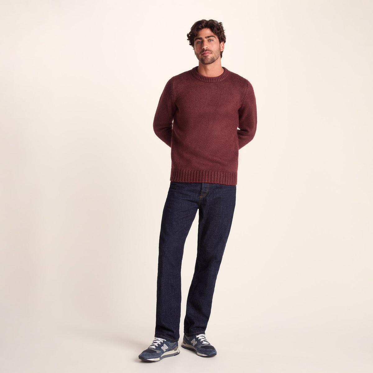 Cicero Mens Knitted Jumper - Port Marl - Image 2