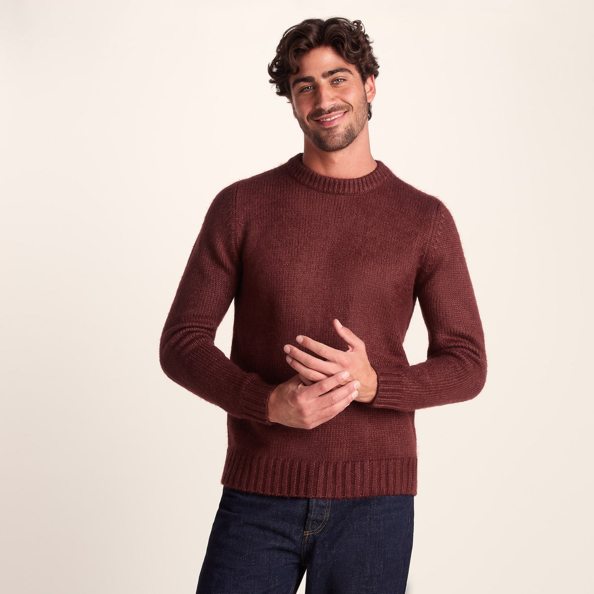 Cicero Mens Knitted Jumper - Port Marl - Image 3