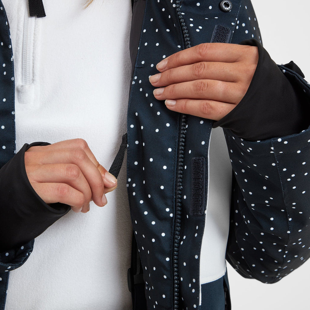 Cinder Womens Ski Jacket - Dark Indigo Confetti Print/Dark Indigo - Image 9