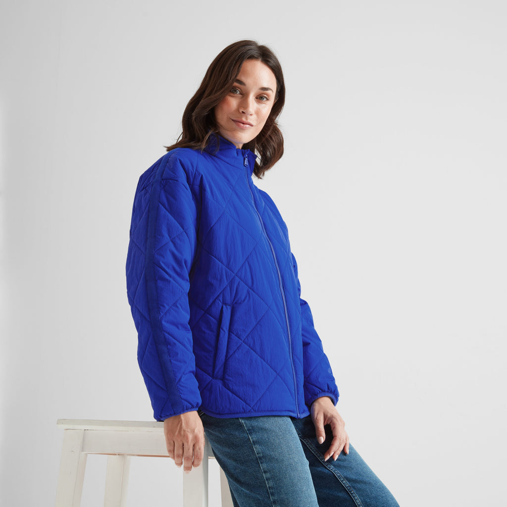 Cirnan Womens Shower Resistant Insulated Packaway Jacket - Ultra Marine - Image 8