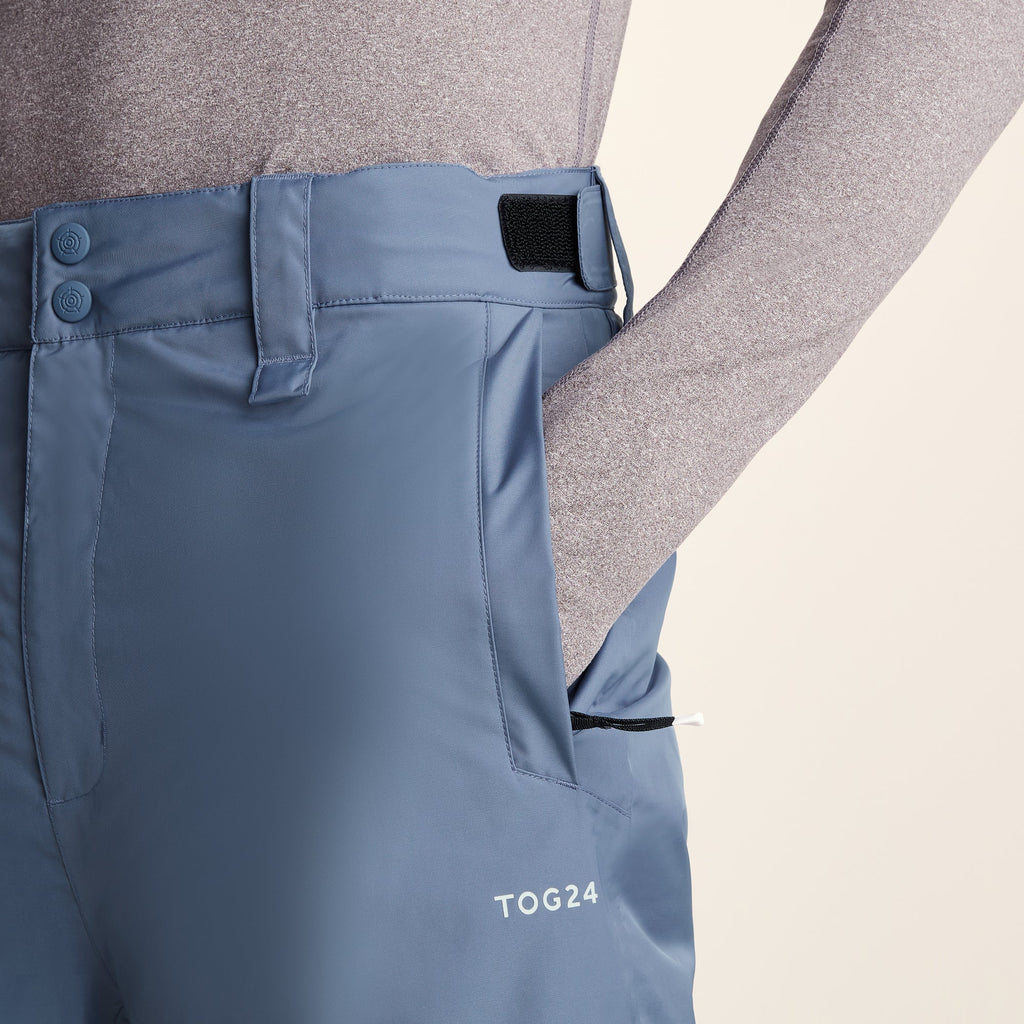 Clusaz Mens Waterproof Insulated Salopettes - Smokey Blue - Image 13