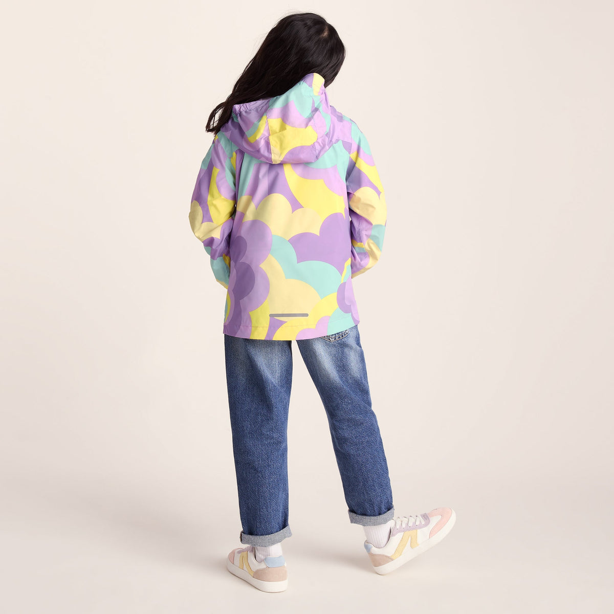 Copley Kids Waterproof Jacket - Lilac Cloud Print - Image 3