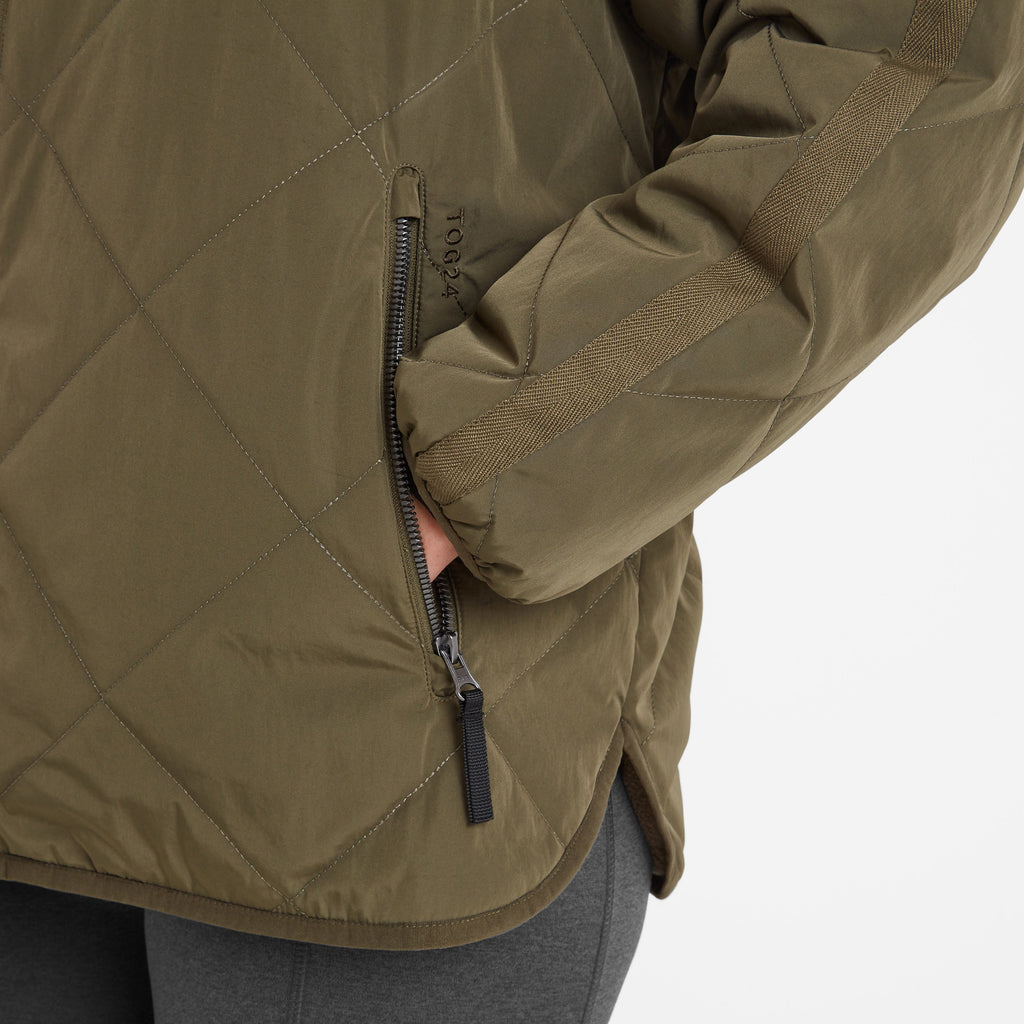 Corlae Womens Oversized Shower Resistant Insulated Jacket - Khaki - Image 6