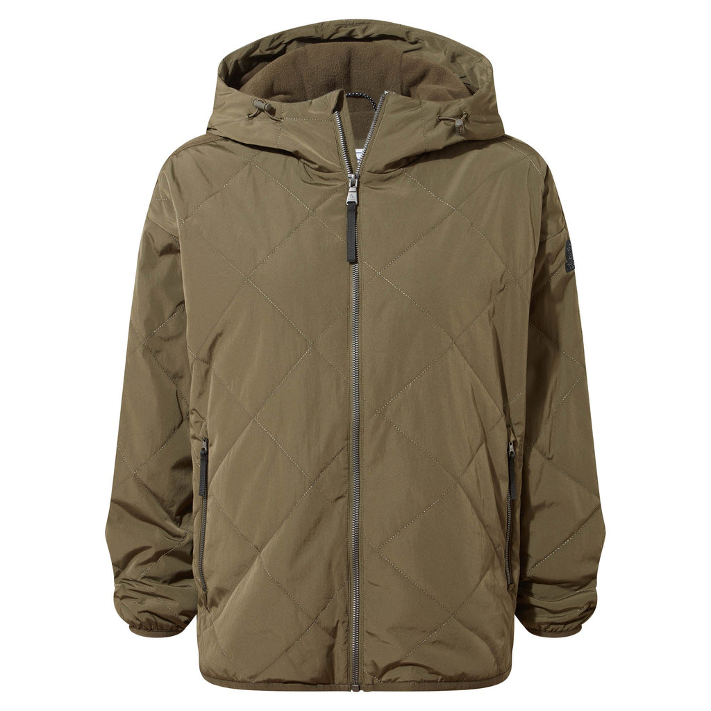 Corlae Womens Oversized Shower Resistant Insulated Jacket - Khaki - Image 8