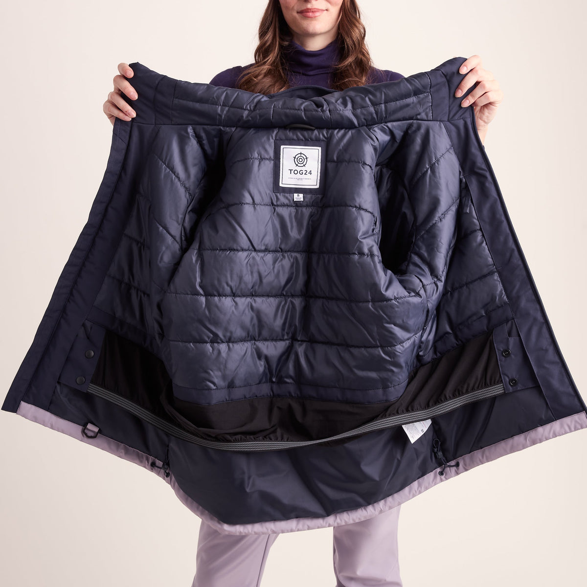 Corvara Womens Waterproof Insulated Ski Jacket - Oxford Blue/Lavender Grey - Image 16