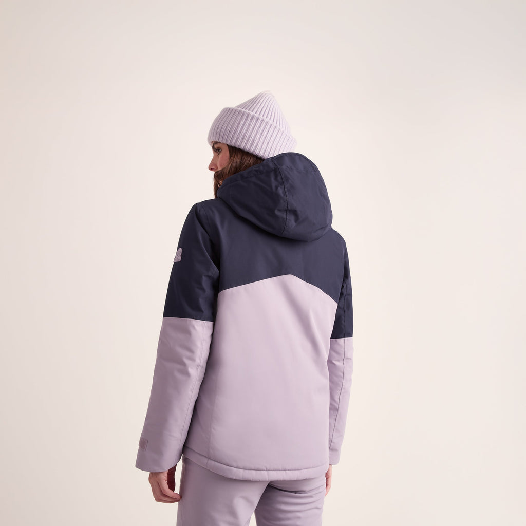 Corvara Womens Waterproof Insulated Ski Jacket - Oxford Blue/Lavender Grey - Image 4