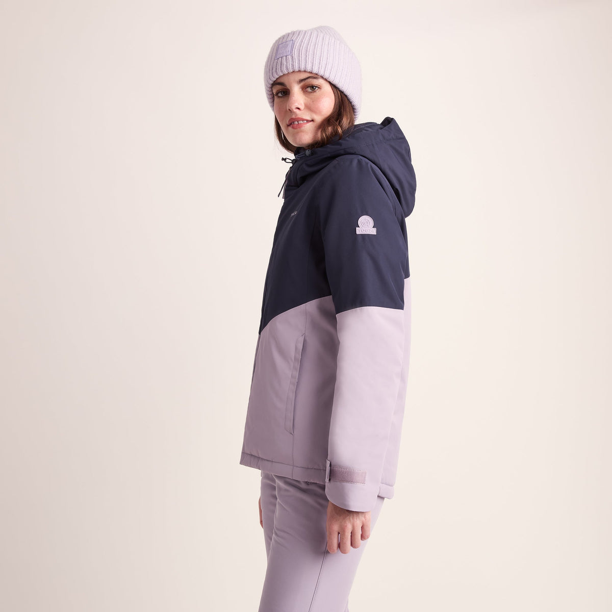 Corvara Womens Waterproof Insulated Ski Jacket - Oxford Blue/Lavender Grey - Image 5