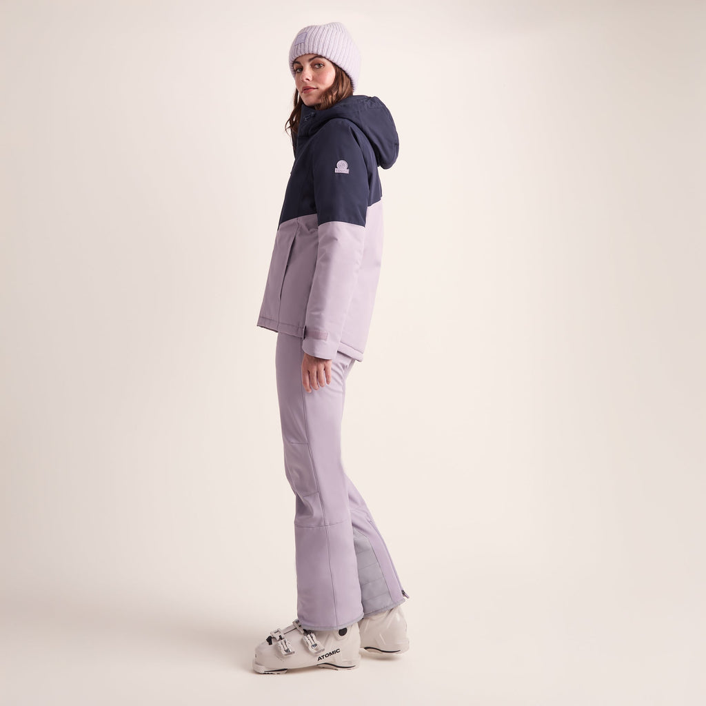 Corvara Womens Waterproof Insulated Ski Jacket - Oxford Blue/Lavender Grey - Image 6