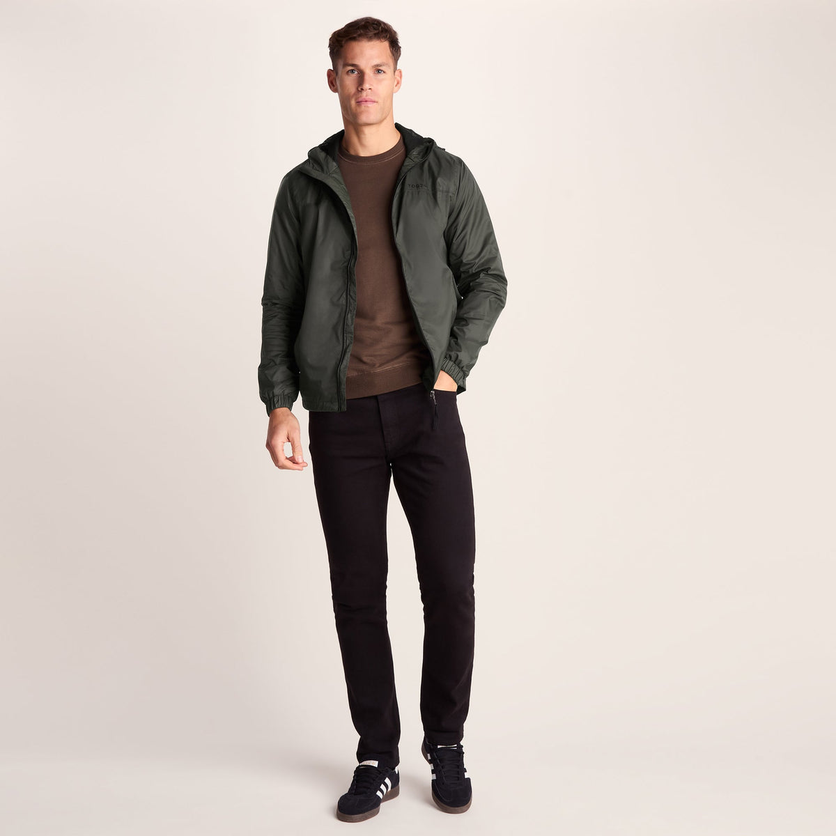 Craven Mens Waterproof Packaway Jacket - Dark Khaki