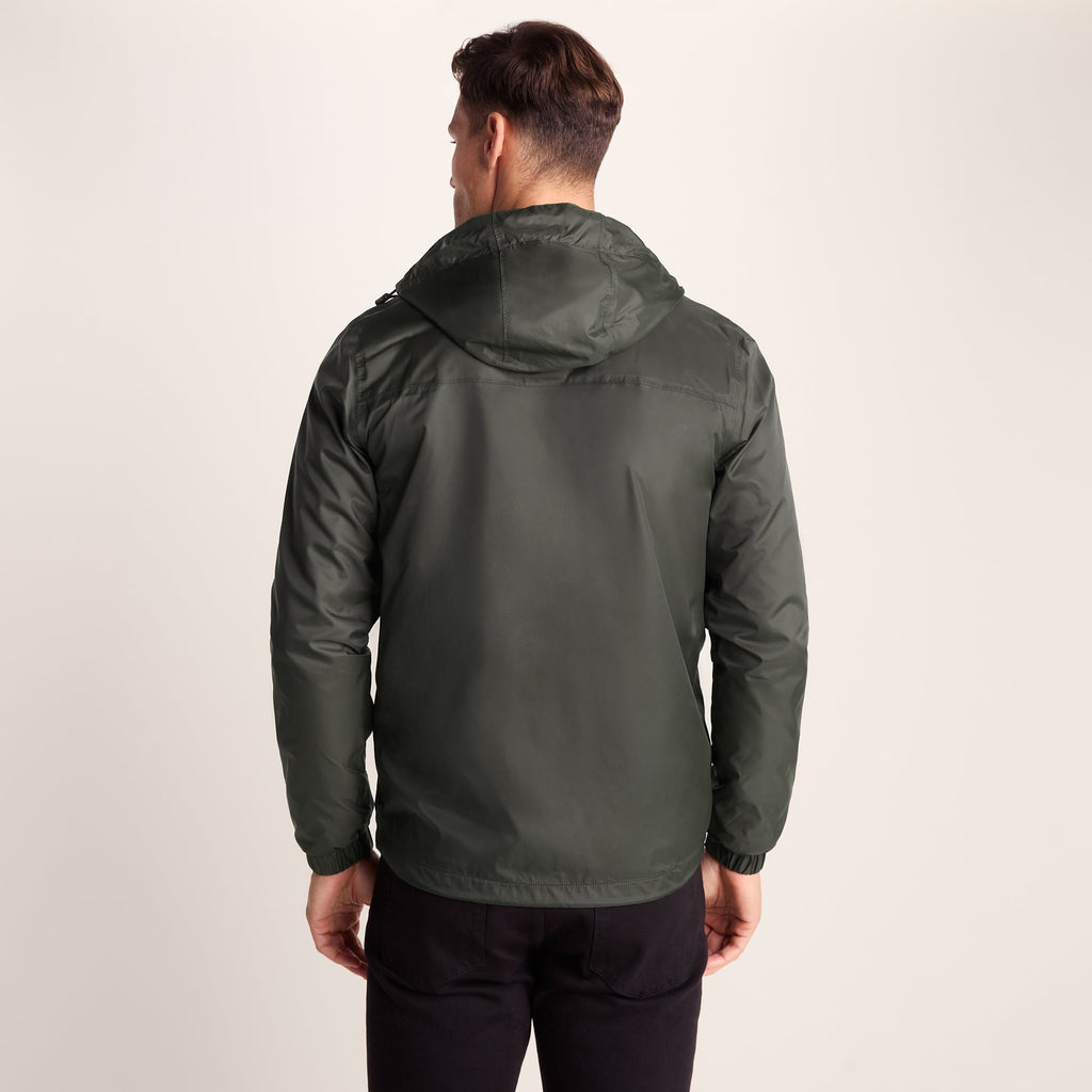 Craven Mens Waterproof Packaway Jacket - Dark Khaki - Image 3