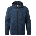 Craven Mens Waterproof Packaway Jacket - Dk Indigo Brushstroke Print - Image 9