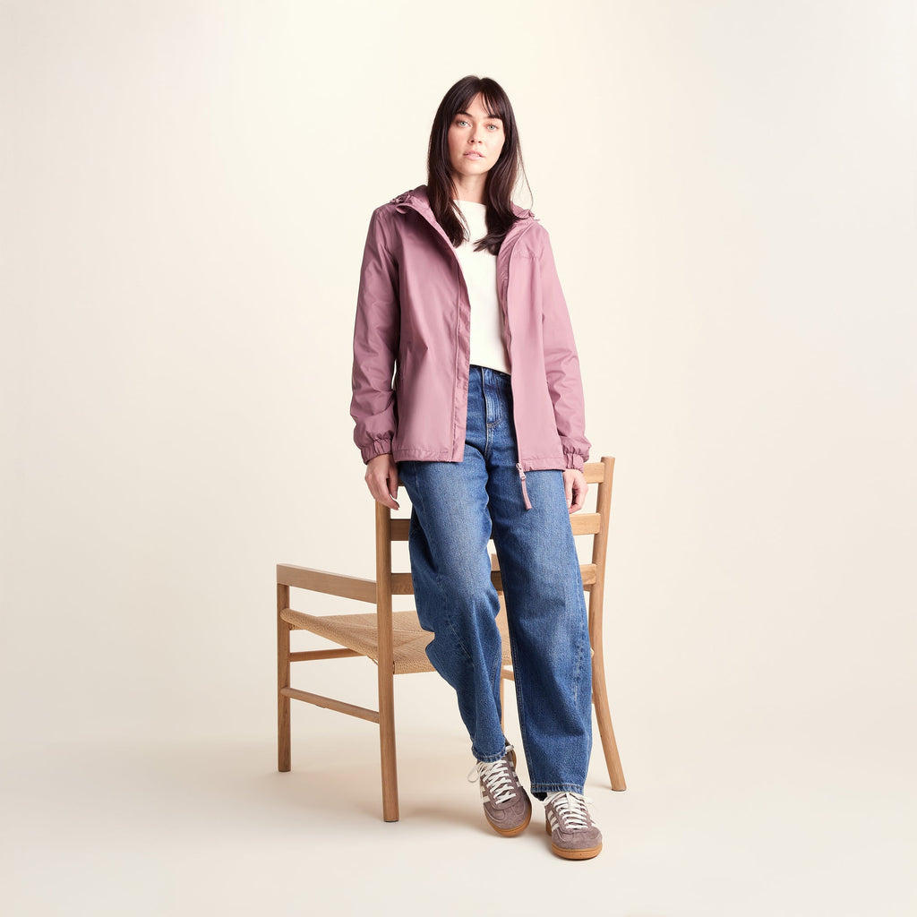 Craven Womens Waterproof Packaway Jacket - Mauve - Image 6