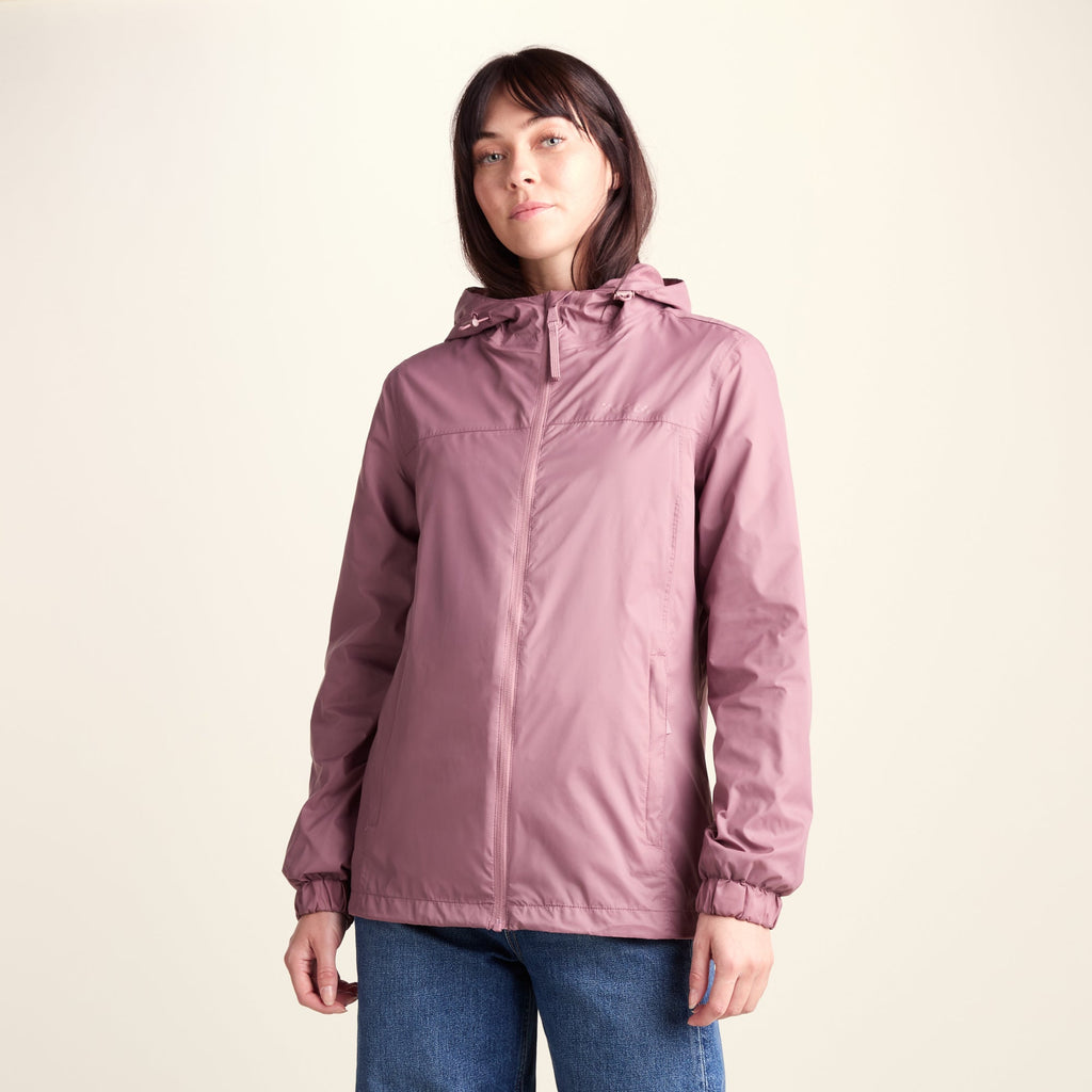 Craven Womens Waterproof Packaway Jacket - Mauve - Image 8