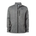 Cresswell Mens Knitlook Fleece Jacket - Dark Grey Marl - Image 7