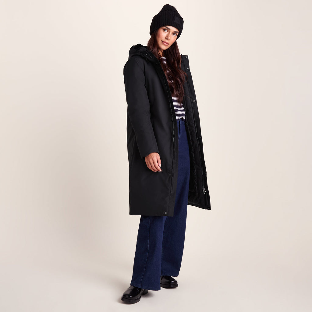 Dalton Womens Longline Waterproof Insulated Coat - Black - Image 2