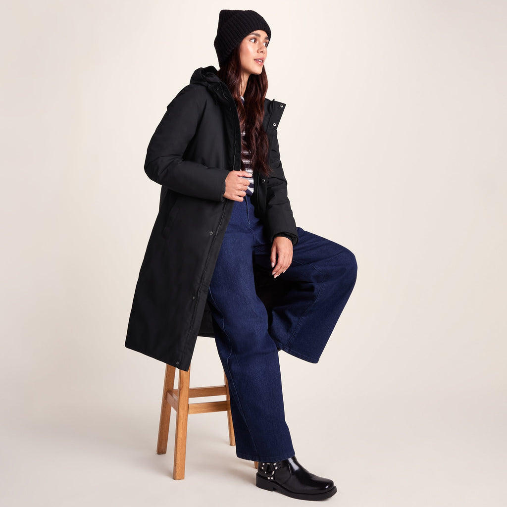 Dalton Womens Longline Waterproof Insulated Coat - Black - Image 4