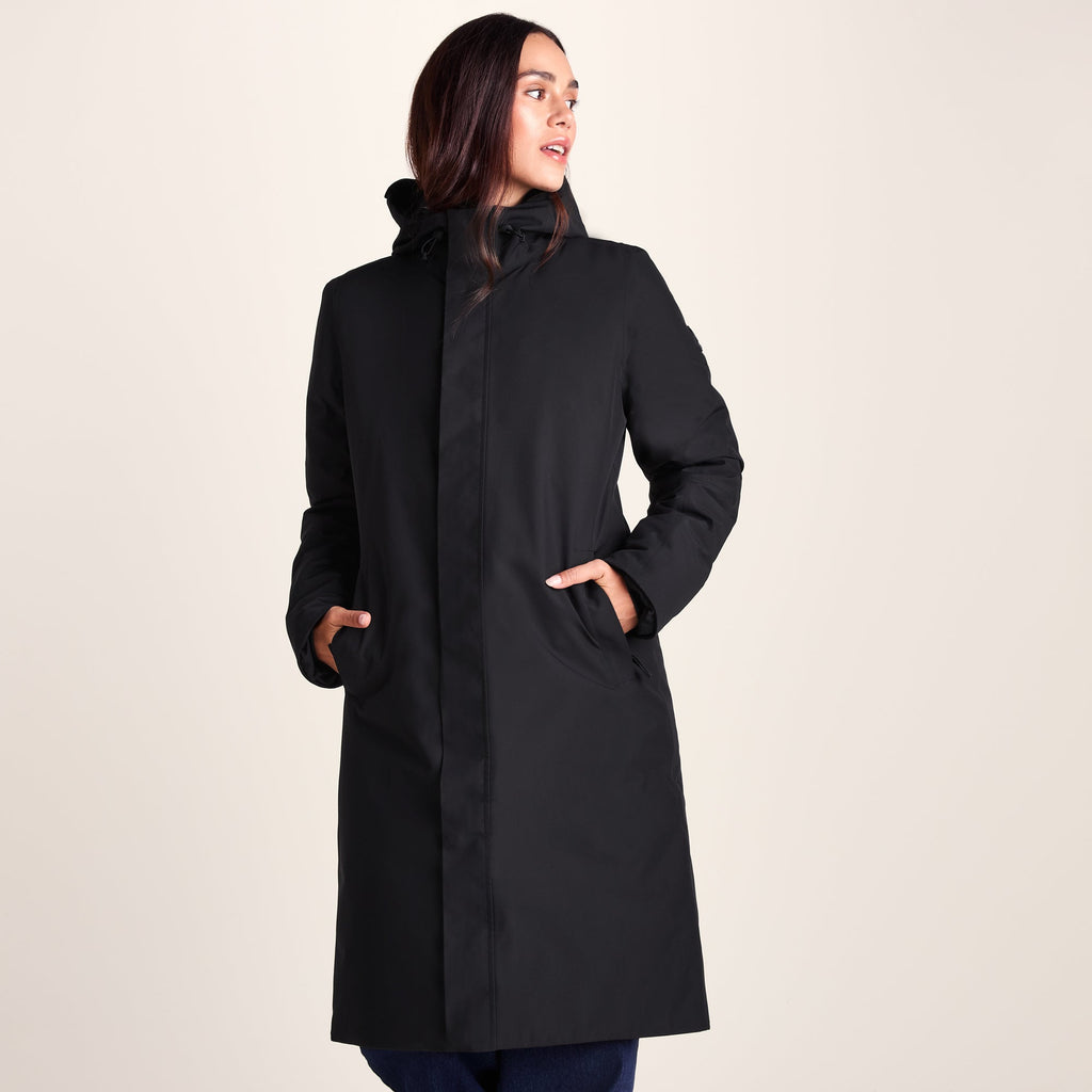 Dalton Womens Longline Waterproof Insulated Coat - Black - Image 7