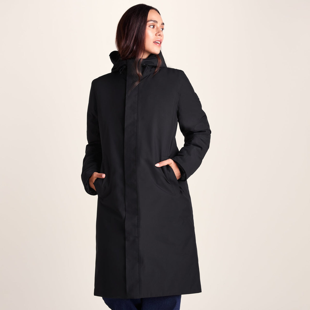 Dalton Womens Longline Waterproof Insulated Coat - Black - Image 7