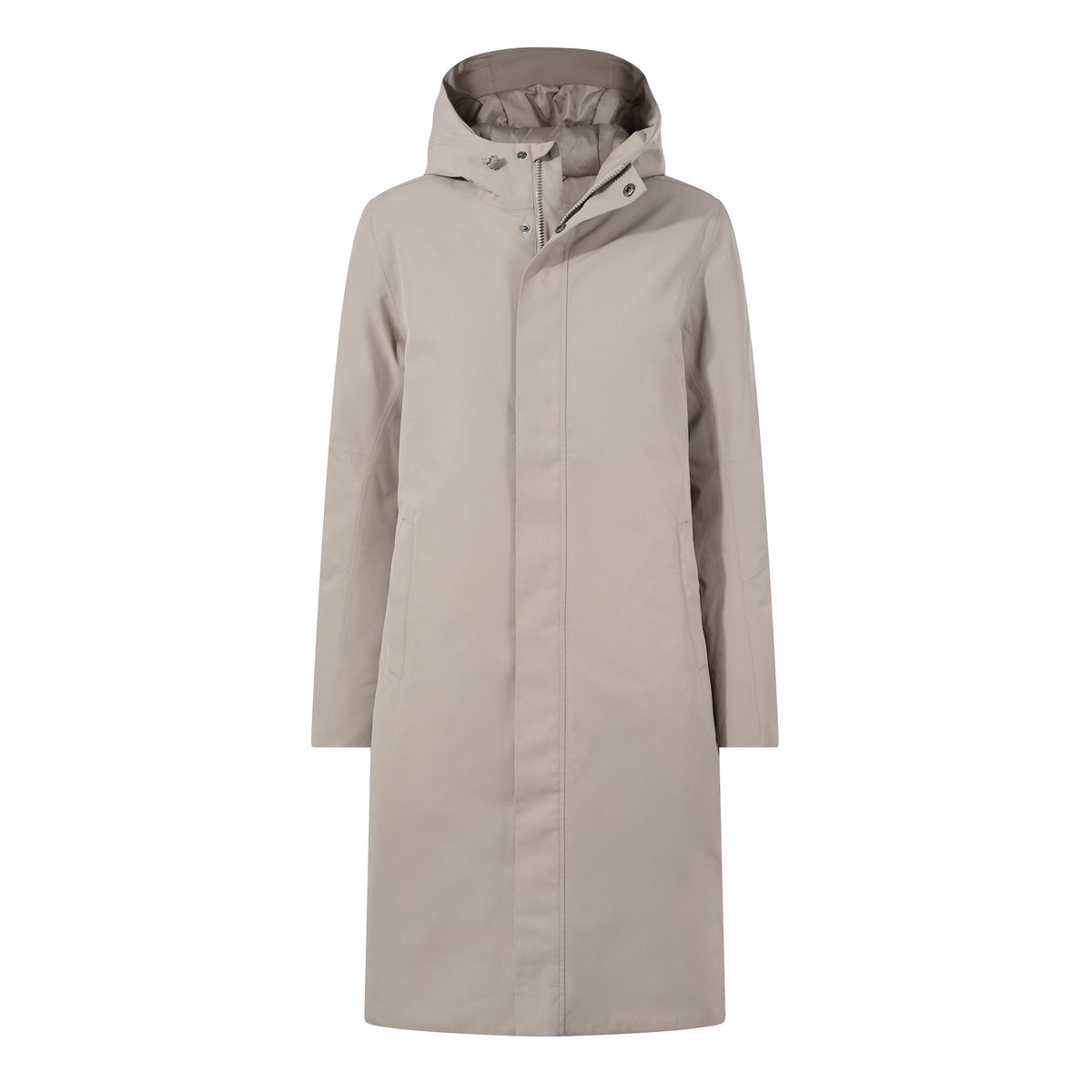 Dalton Womens Longline Waterproof Insulated Coat - Dark Taupe - Image 11