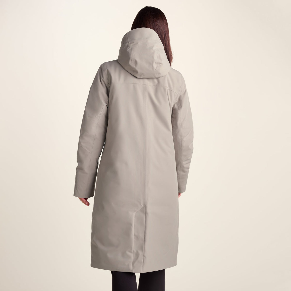 Dalton Womens Longline Waterproof Insulated Coat - Dark Taupe - Image 3