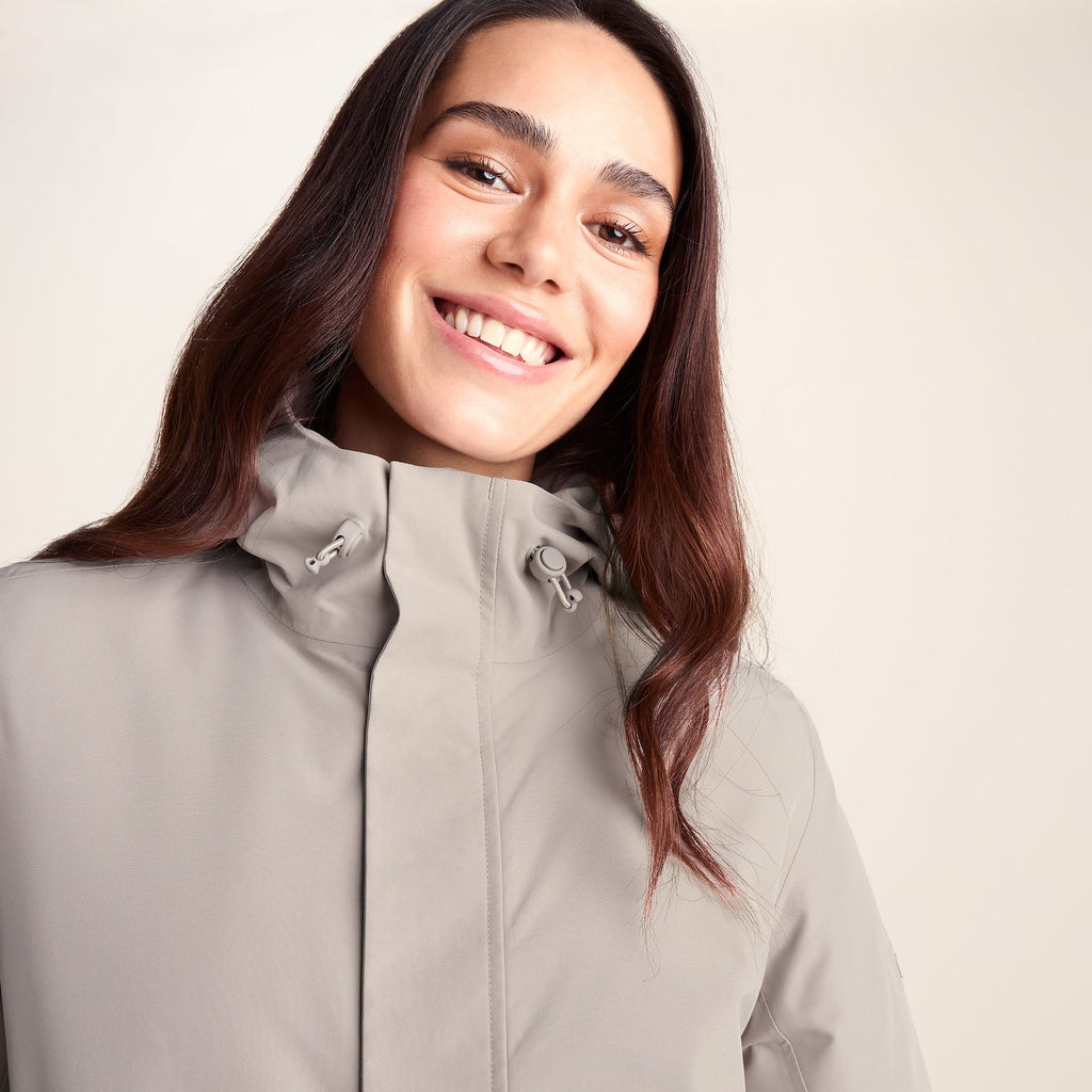 Dalton Womens Longline Waterproof Insulated Coat - Dark Taupe - Image 5
