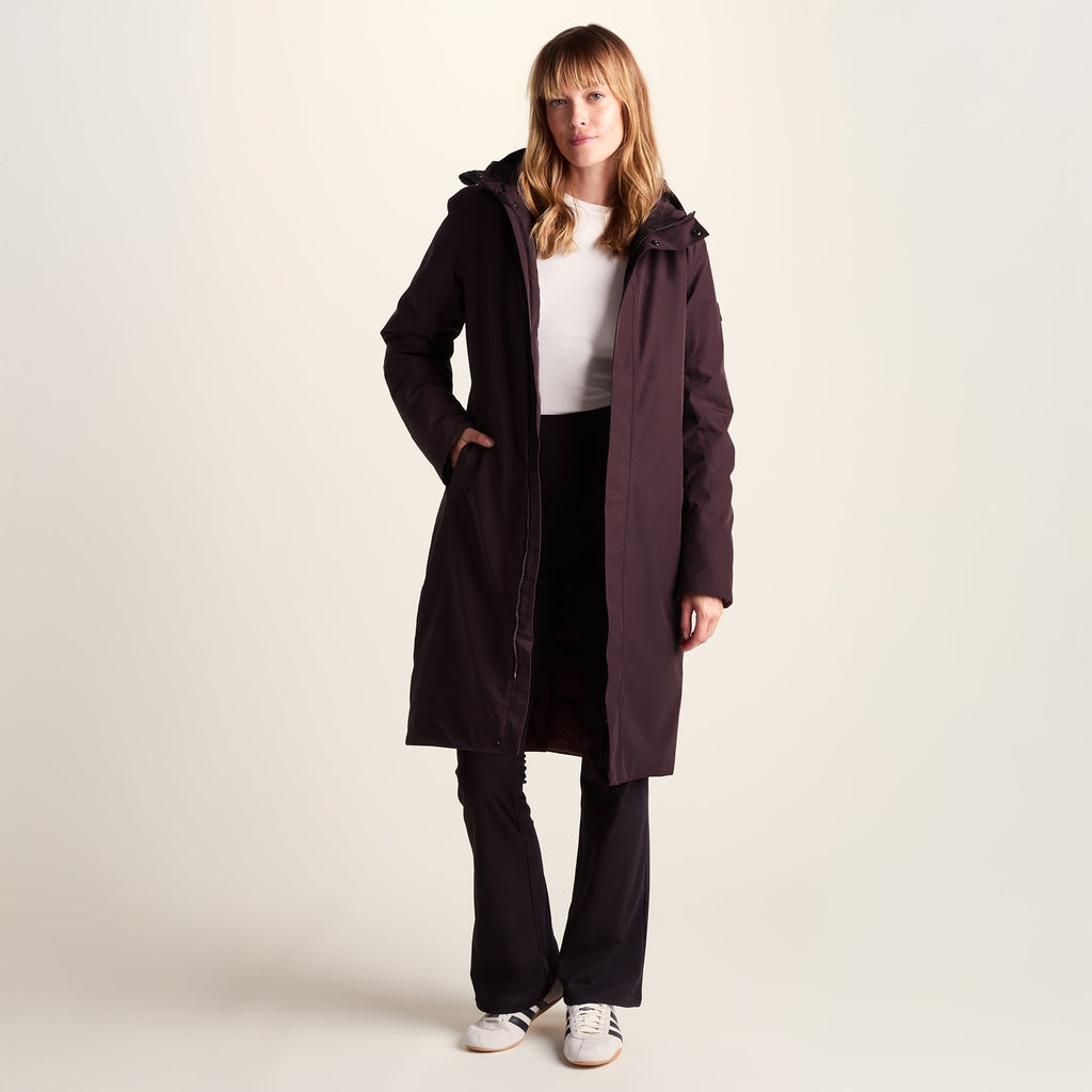 Dalton Womens Longline Waterproof Insulated Coat - Huckleberry - Image 2