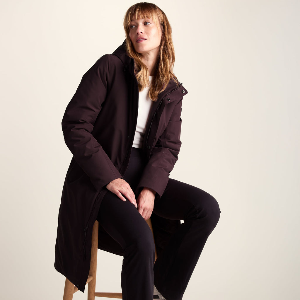 Dalton Womens Longline Waterproof Insulated Coat - Huckleberry - Image 4