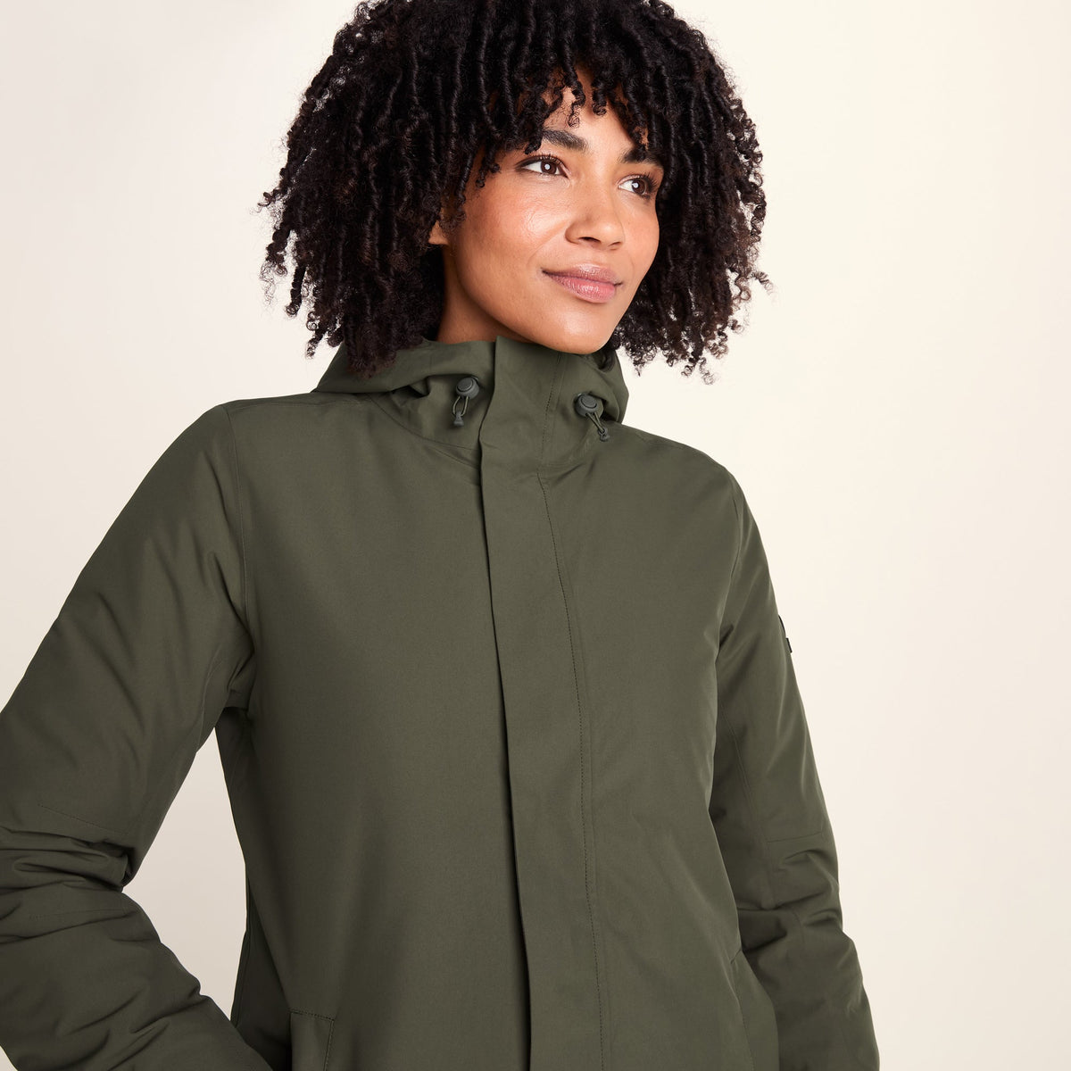 Dalton Womens Longline Waterproof Insulated Coat - Khaki - Image 5
