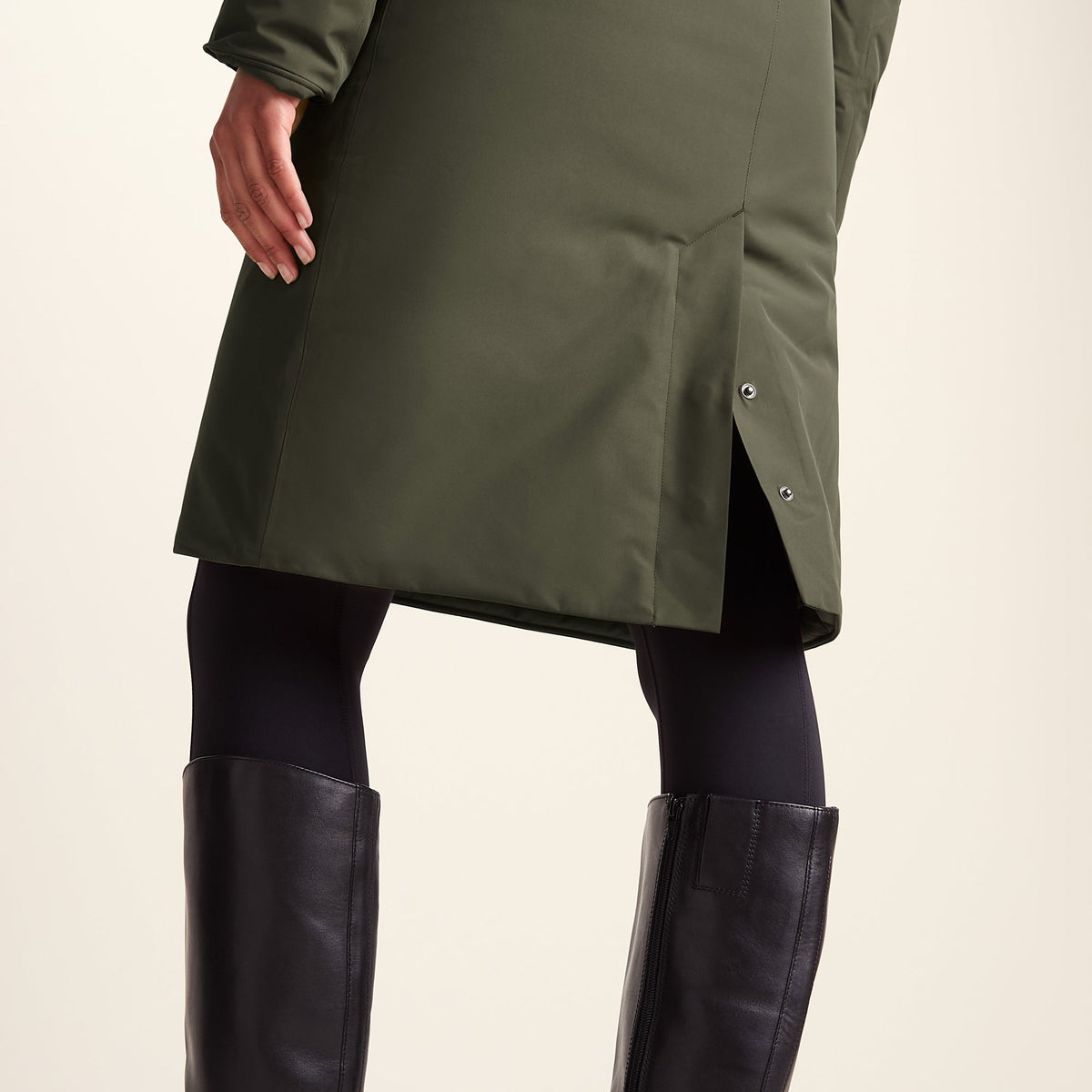 Dalton Womens Longline Waterproof Insulated Coat - Khaki - Image 7