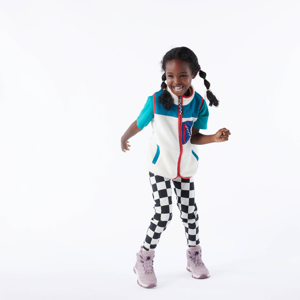 Damara Kids Shaun the Sheep Sherpa Gilet - Woolly/Ocean Blue - Image 6