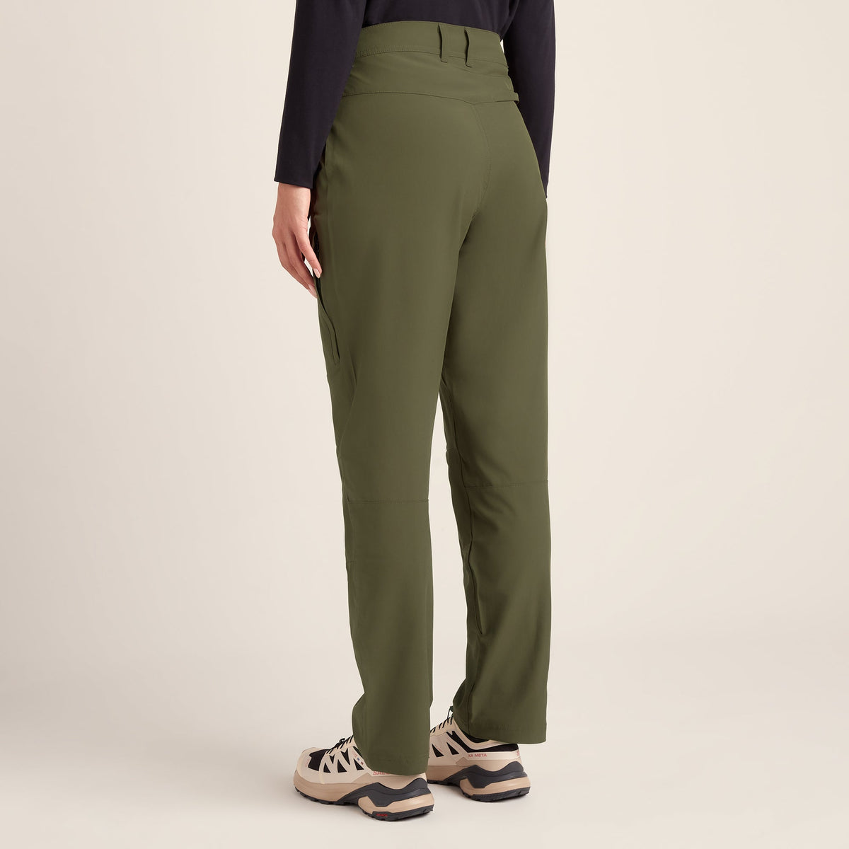 Denver Womens Walking Trousers Short - Khaki - Image 3