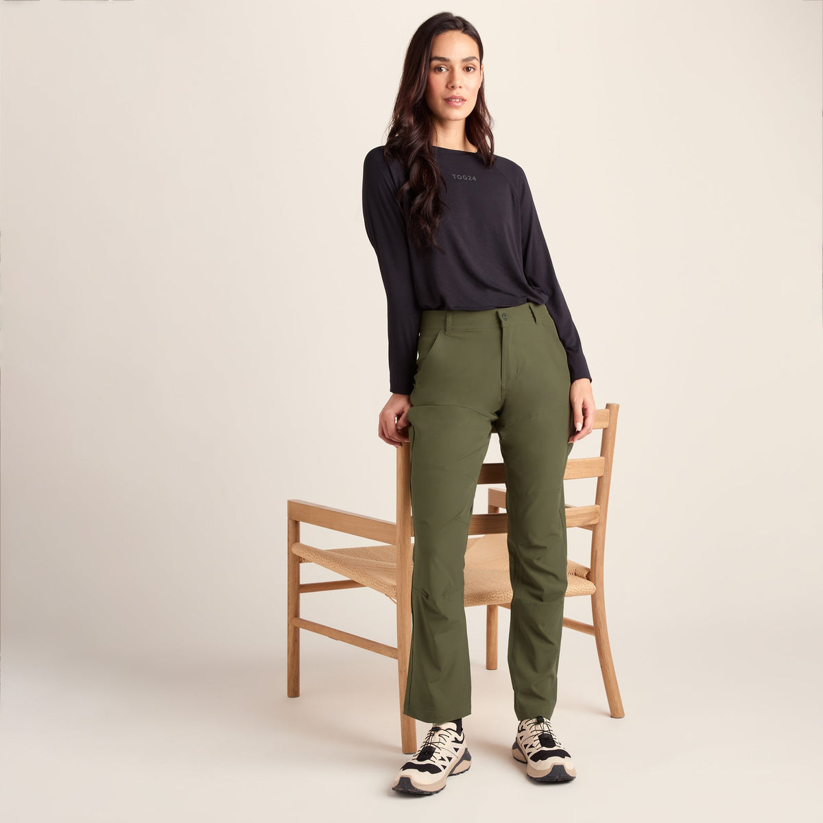 Denver Womens Walking Trousers Short - Khaki - Image 4