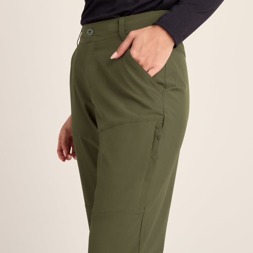 Denver Womens Walking Trousers Short - Khaki - Image 5