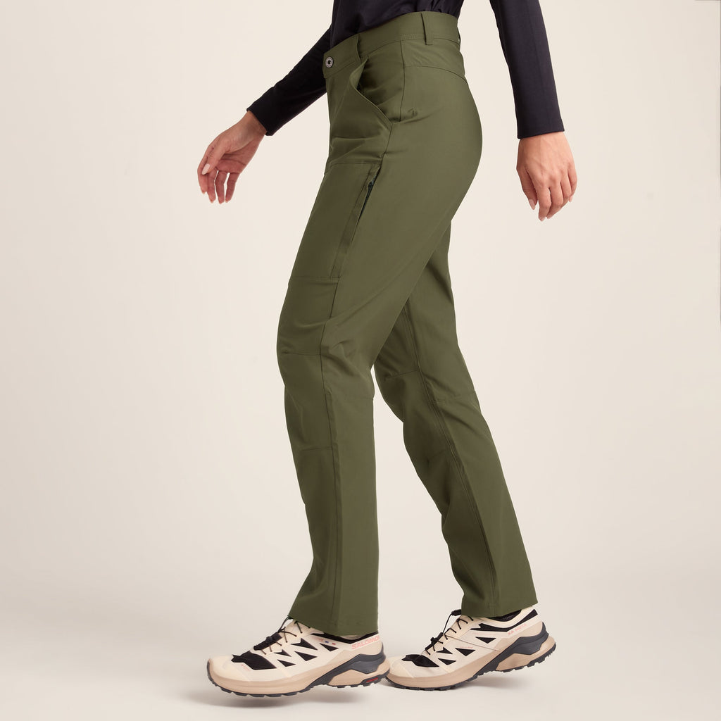 Denver Womens Walking Trousers Short - Khaki - Image 6