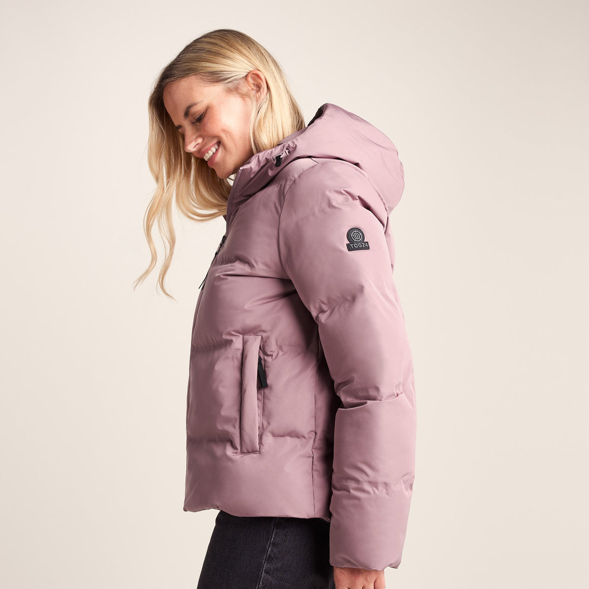 Dina Womens Shower Resistant Insulated Jacket - Mauve - Image 6