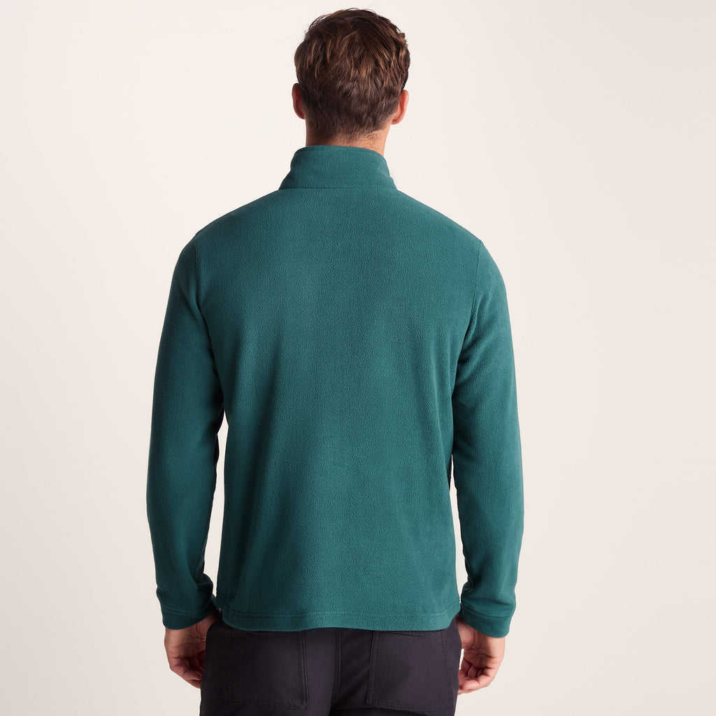 Dowson Mens Relaxed Fit Microfleece Zip Neck - Hydro Blue/Dark Turquoise - Image 5
