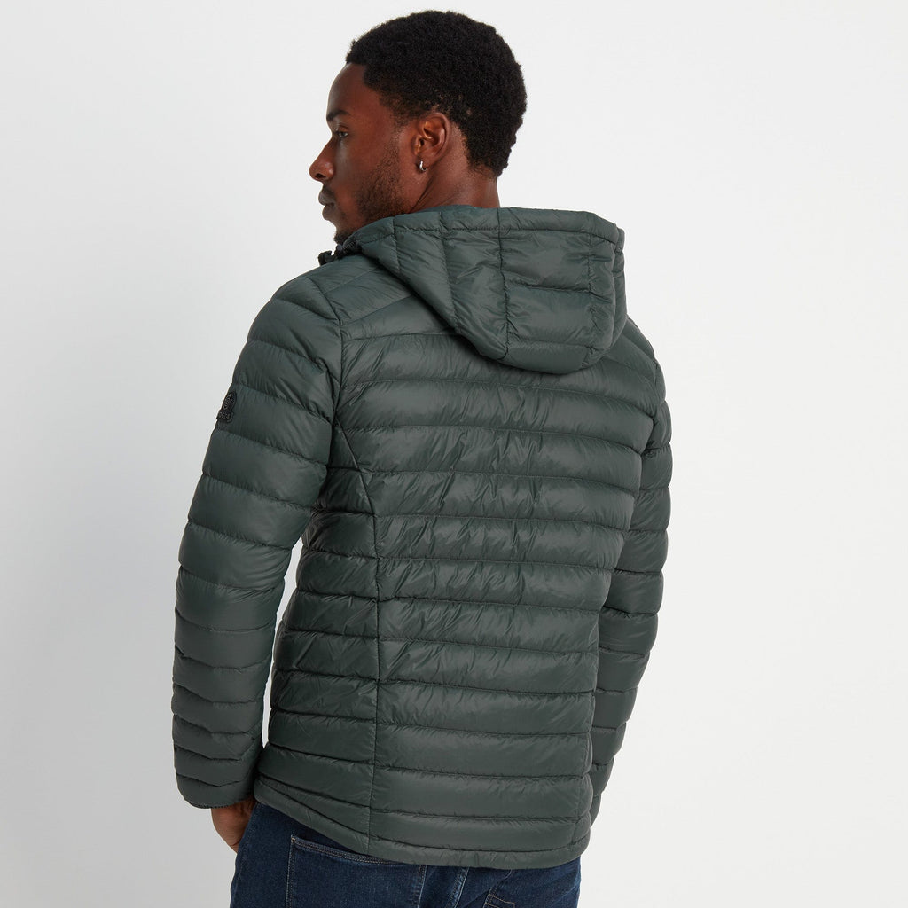 Drax Mens Hooded Down Jacket - Pine Green - Image 4