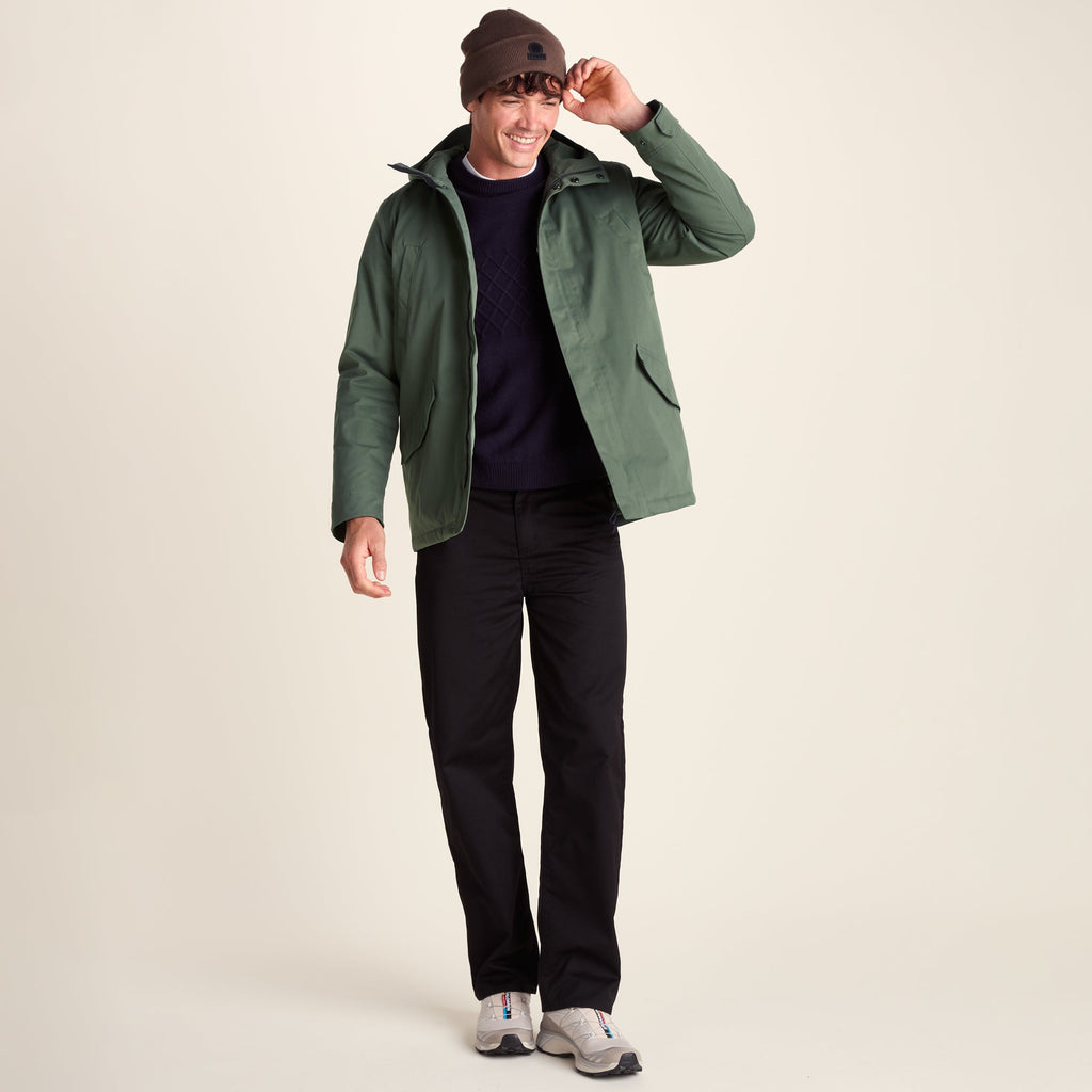 Dunnigan Mens Lightweight Padded Waterproof Parka - Forage Green - Image 3