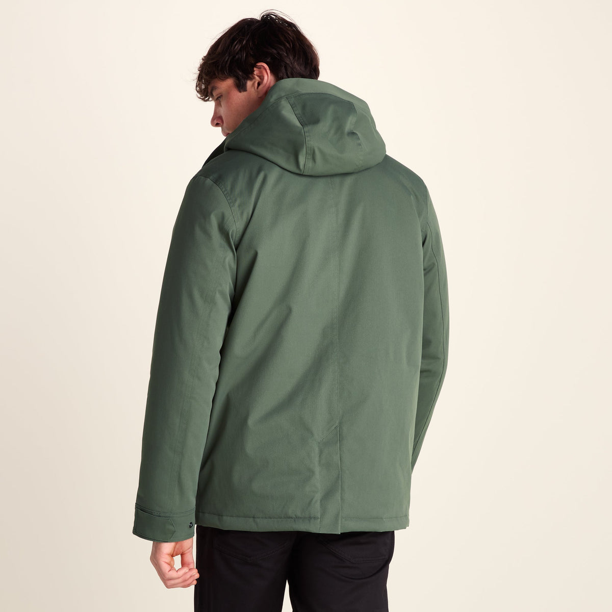 Dunnigan Mens Lightweight Padded Waterproof Parka - Forage Green - Image 4