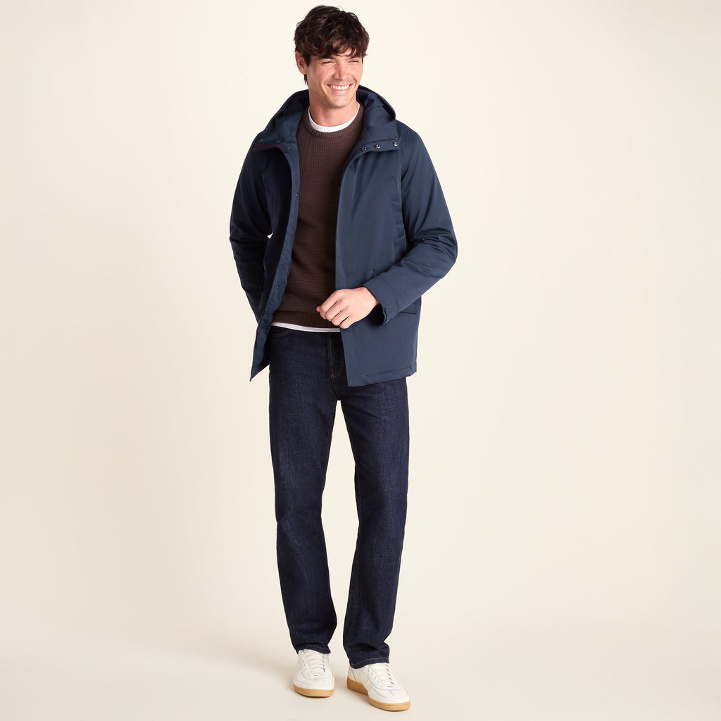 Dunnigan Mens Lightweight Padded Waterproof Parka - Deepest Blue - Image 2