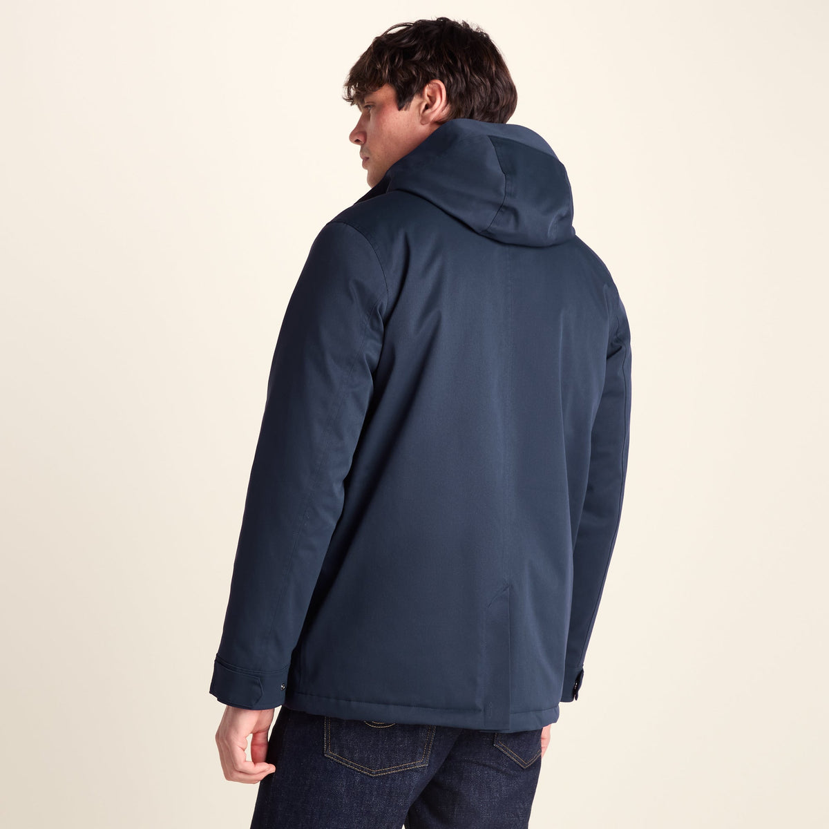 Dunnigan Mens Lightweight Padded Waterproof Parka - Deepest Blue - Image 3