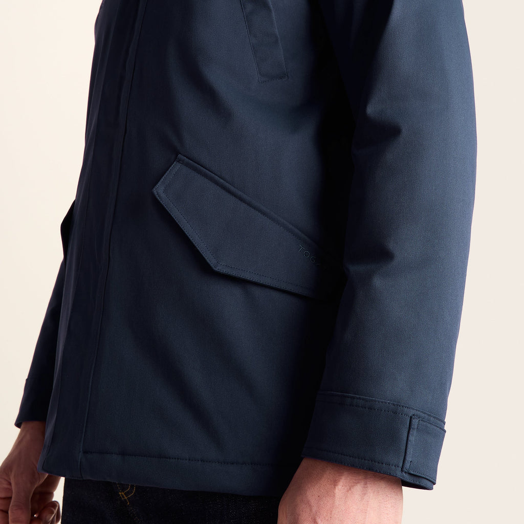 Dunnigan Mens Lightweight Padded Waterproof Parka - Deepest Blue - Image 6