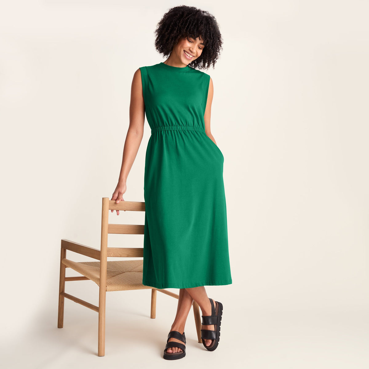 Ebony Womens Supersoft Dress - Green - Image 5