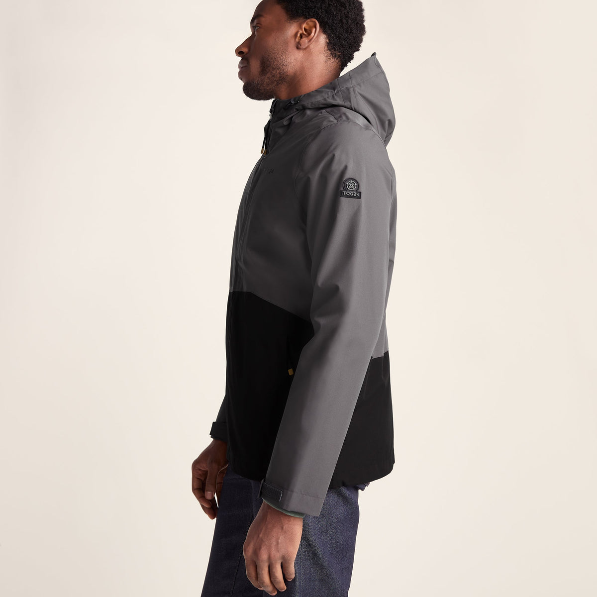 Ellon Mens Waterproof Jacket - Black/Deep Slate - Image 7