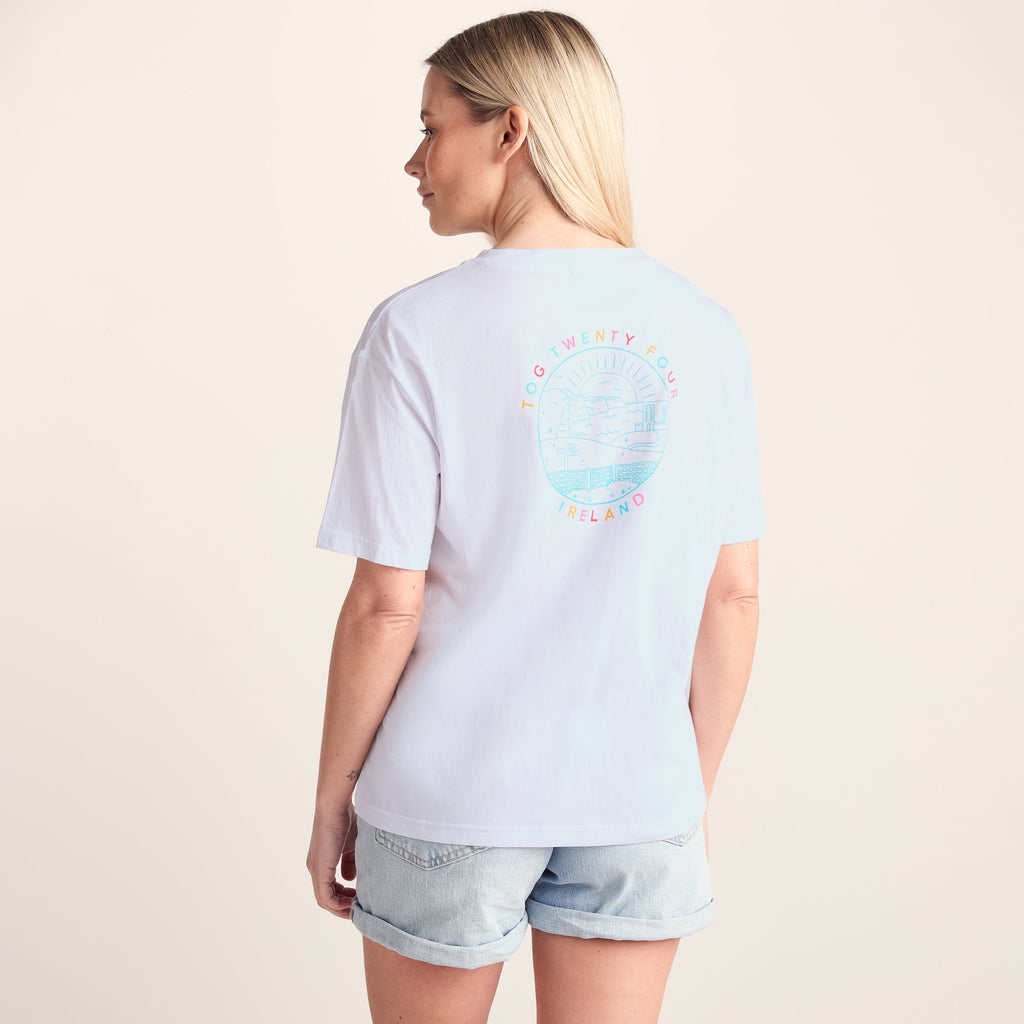 Emerald Isle Womens 100% Cotton Relaxed Fit T-Shirt - Optic White - Image 3