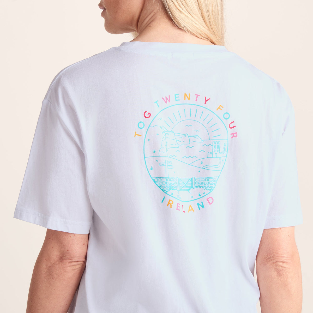 Emerald Isle Womens 100% Cotton Relaxed Fit T-Shirt - Optic White - Image 4